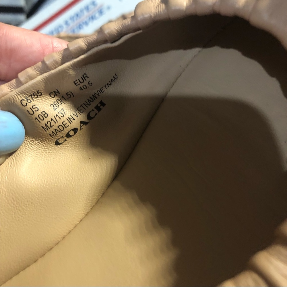 Coach Eleanor Leather Ballet Flats Gem